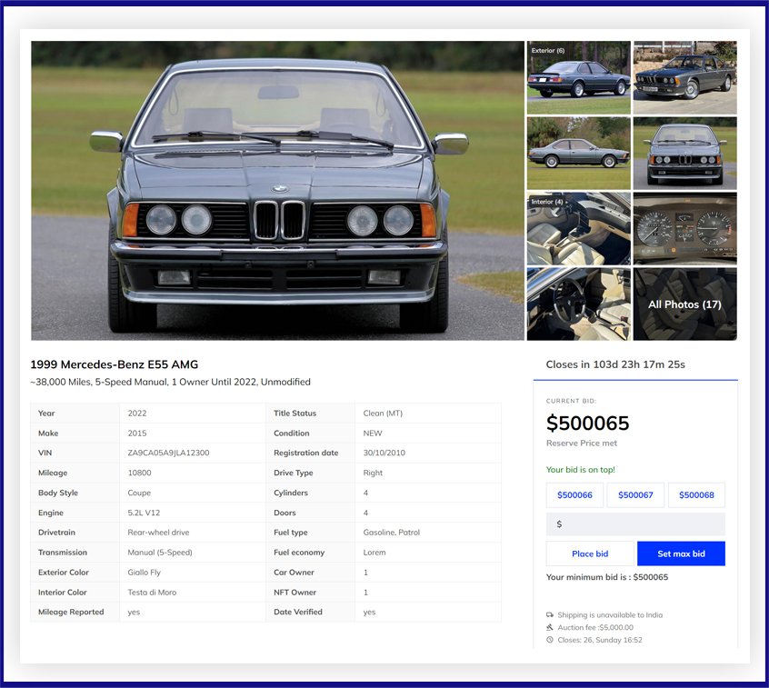 Ultimate auctioneer software - build your dream car website