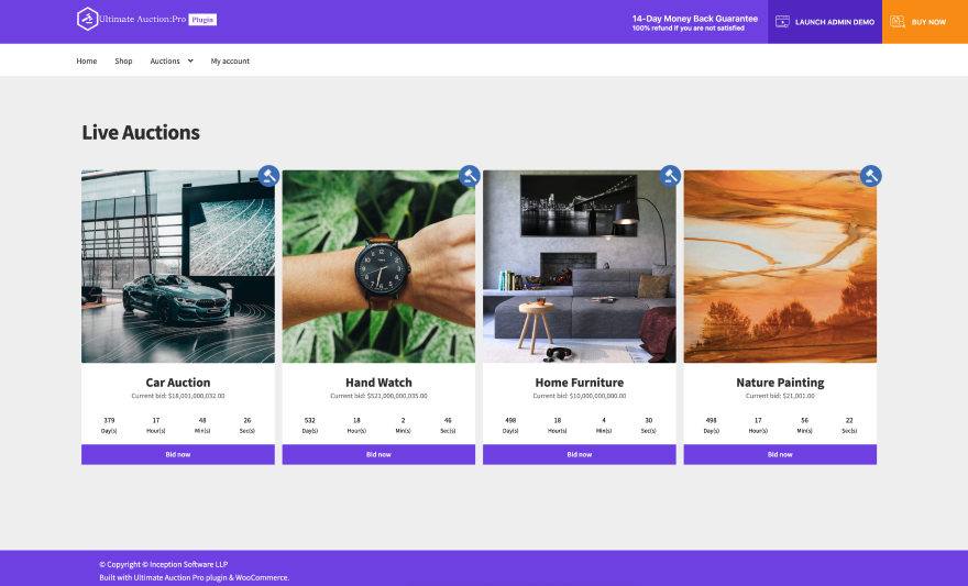 Best WordPress Auction Plugin for Existing Website.