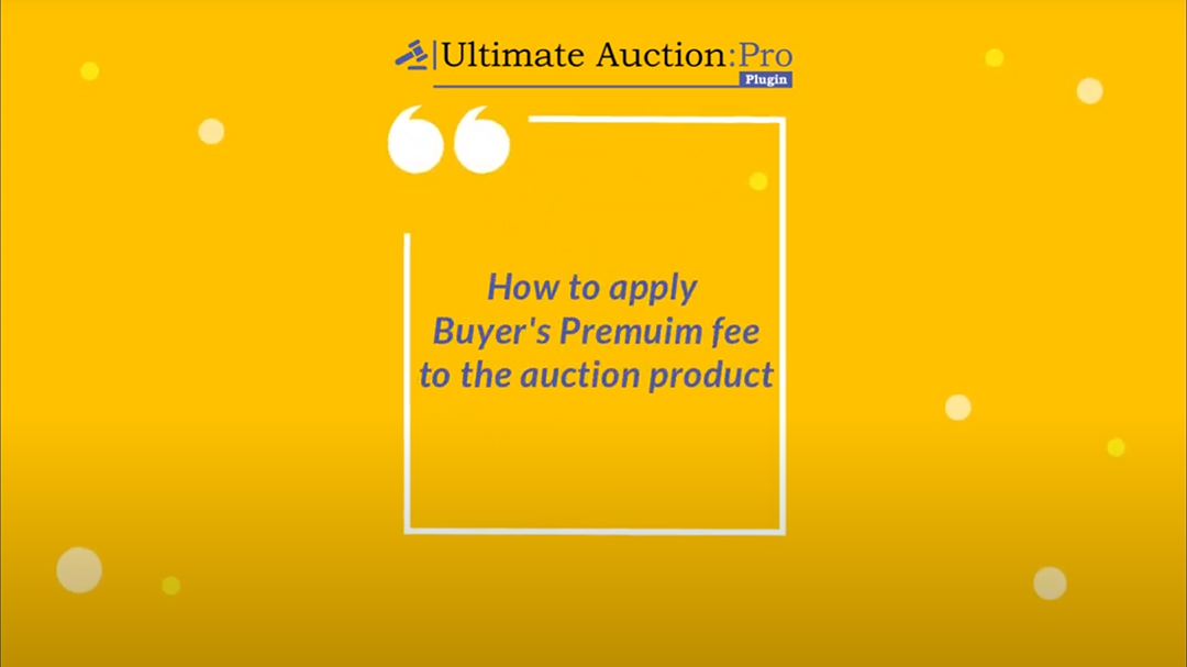 Addon : Buyer's Premium