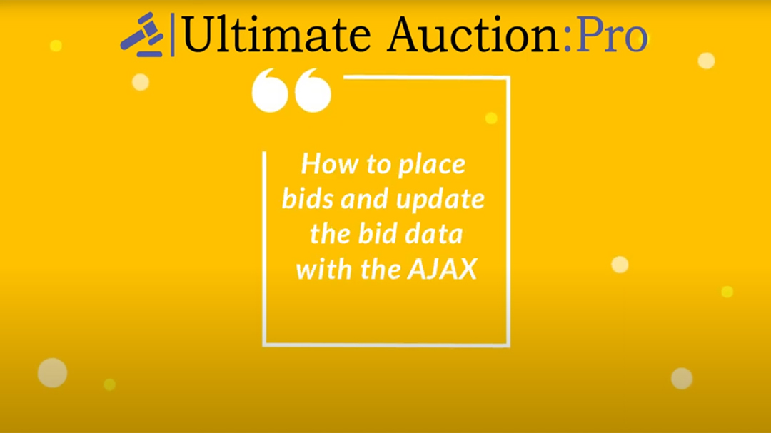 Ajax Bidding Feature