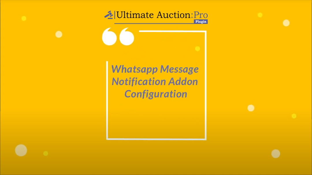 WhatsApp Message Notification Addon.